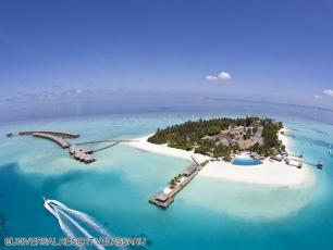 Hôtel Velassaru 5 étoiles-Maldives- vue aérienne- groupe Universal Resort