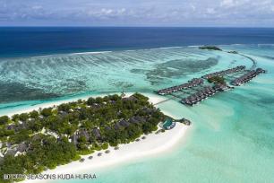 Maldives- four seasons- Kuda Huraa- vue aerienne
