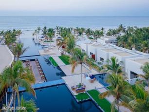 Al Baleed Resort Salalah By Anantara vue aérienne de l'hôtel
